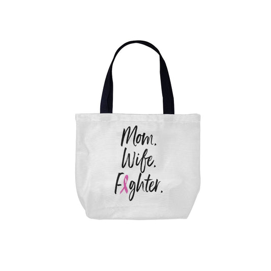 Mom Wife Fighter Breast Cancer Warrior Support Canvas Bag No.Y84XGA