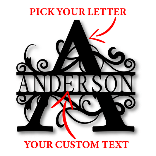 Split Letter Metal Monogram