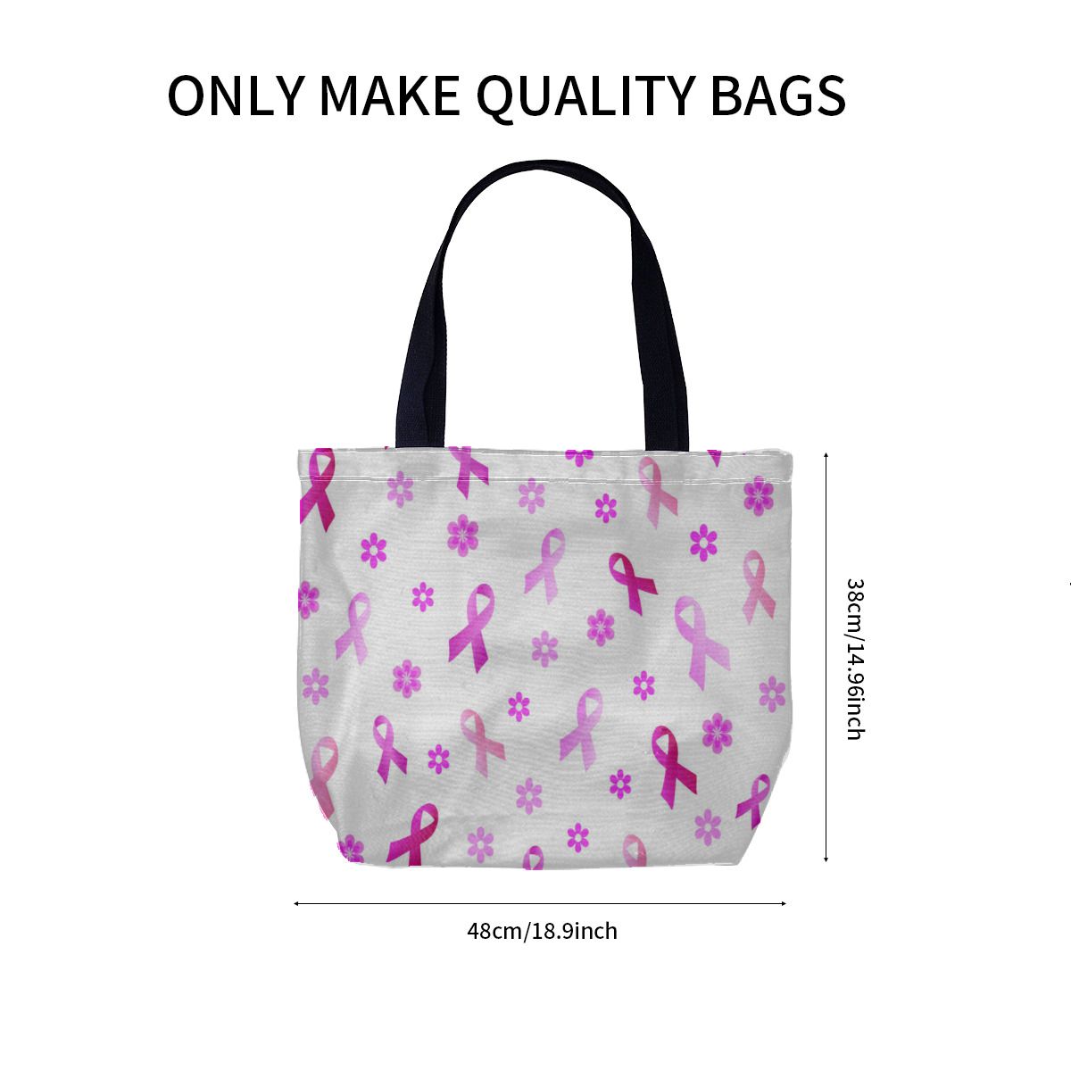 Breast Cancer Pink Ribbon Canvas Bag No.DVKLF4