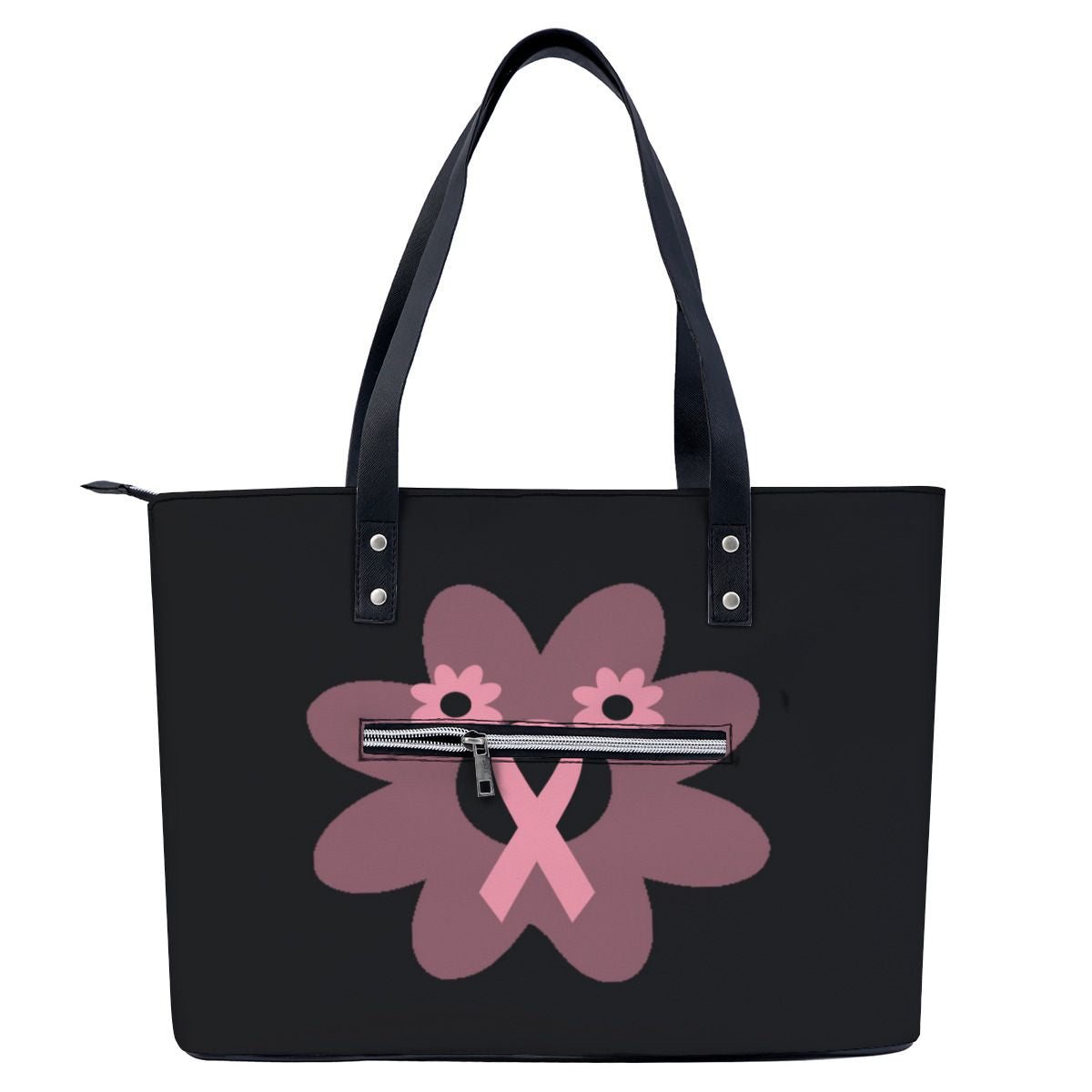 Breast Cancer Awareness Pink Ribbon Flower Shoulder Bag No.PORAFY