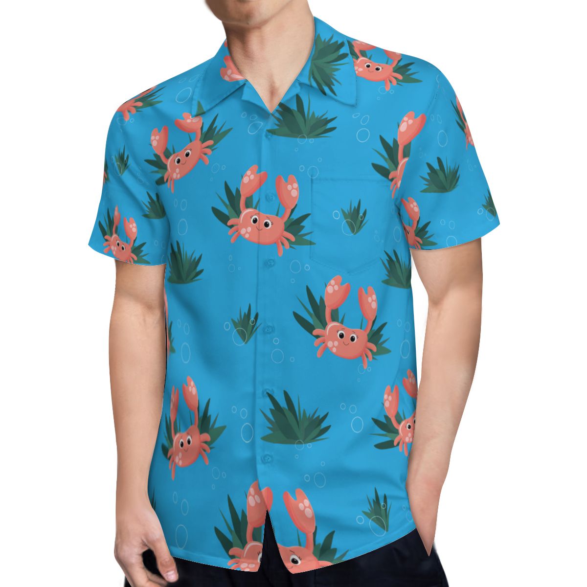 Cute Pink Crab Hawaiian Shirts No.XOOOLT