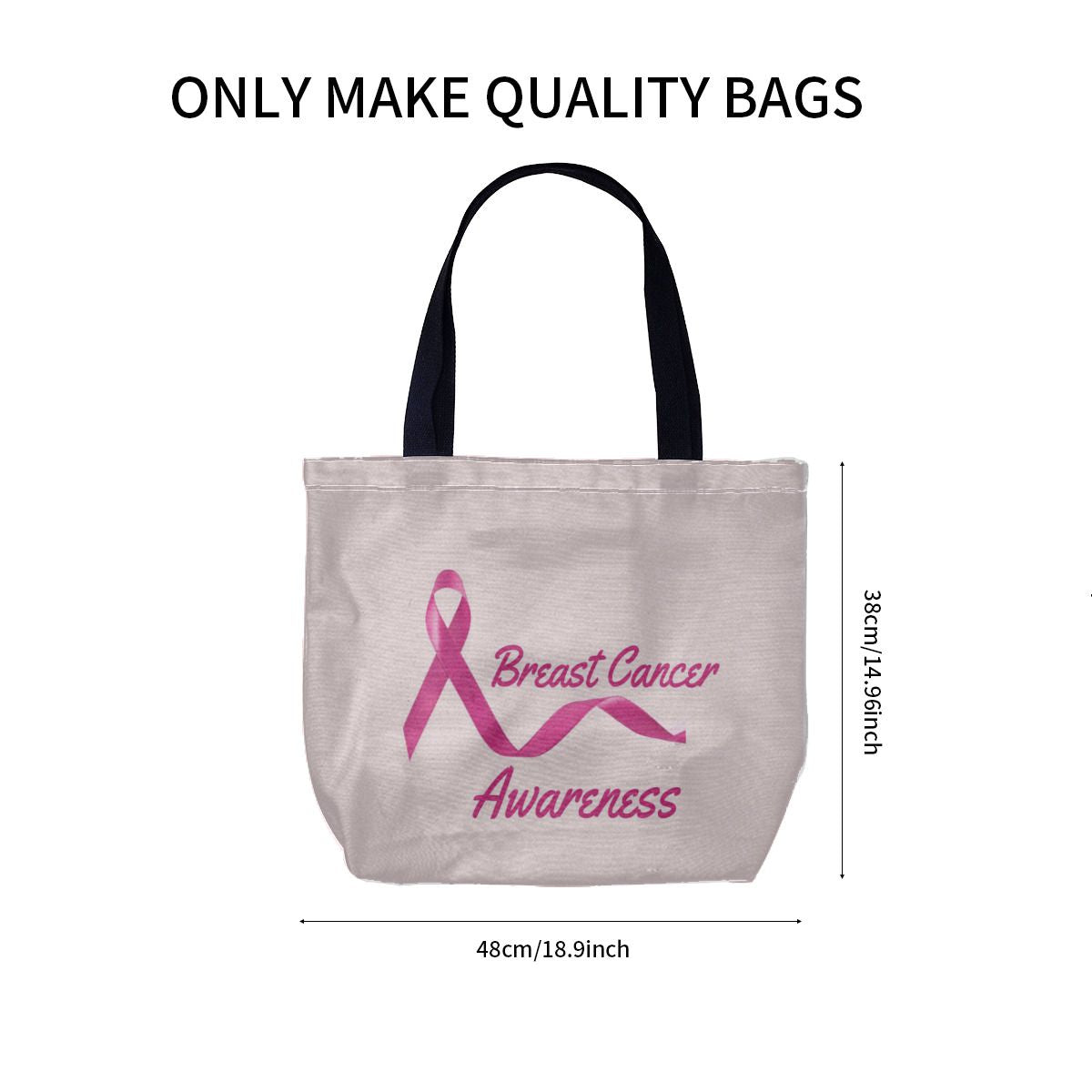 Breast Cancer Awareness Canvas Bag No.CJFEUX