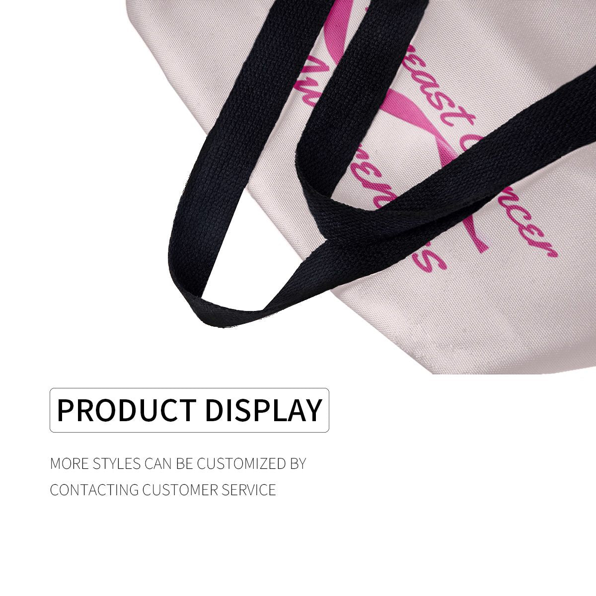Breast Cancer Awareness Canvas Bag No.CJFEUX