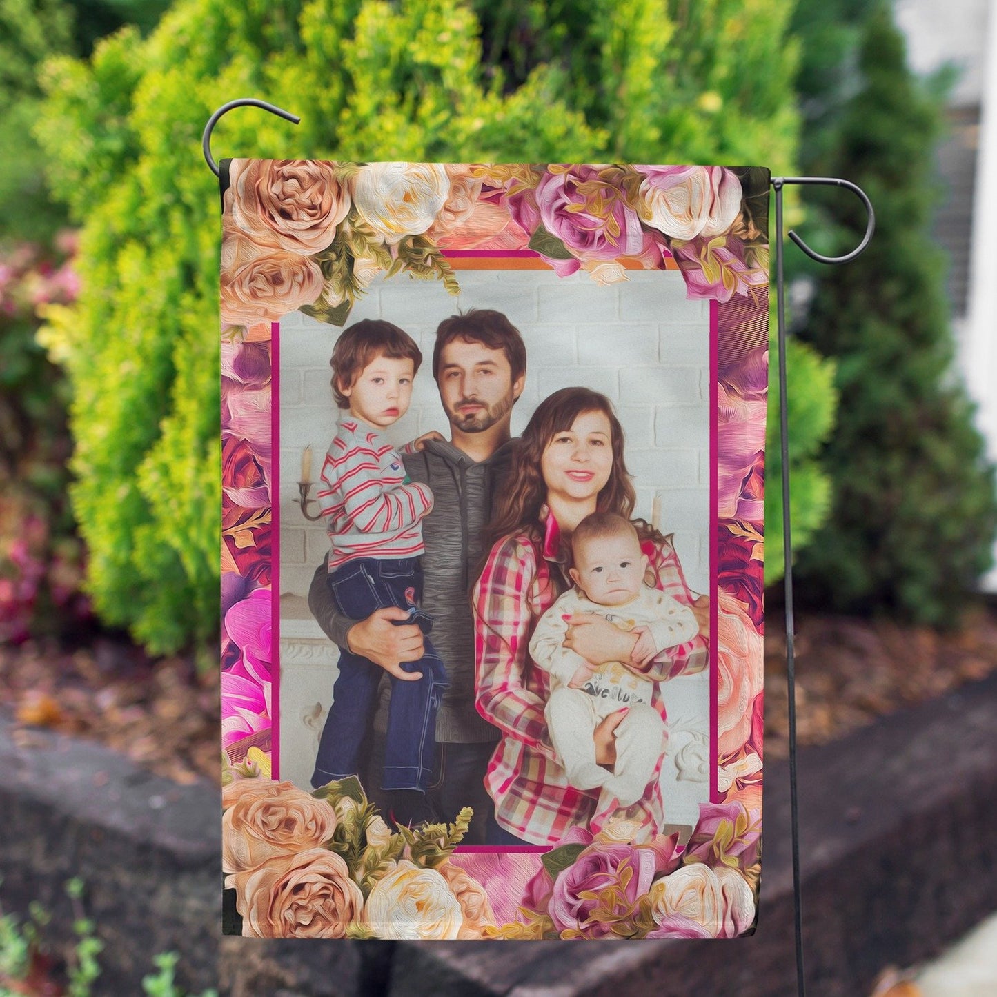 Personalized Rosie Pink House Flag & Garden Flag