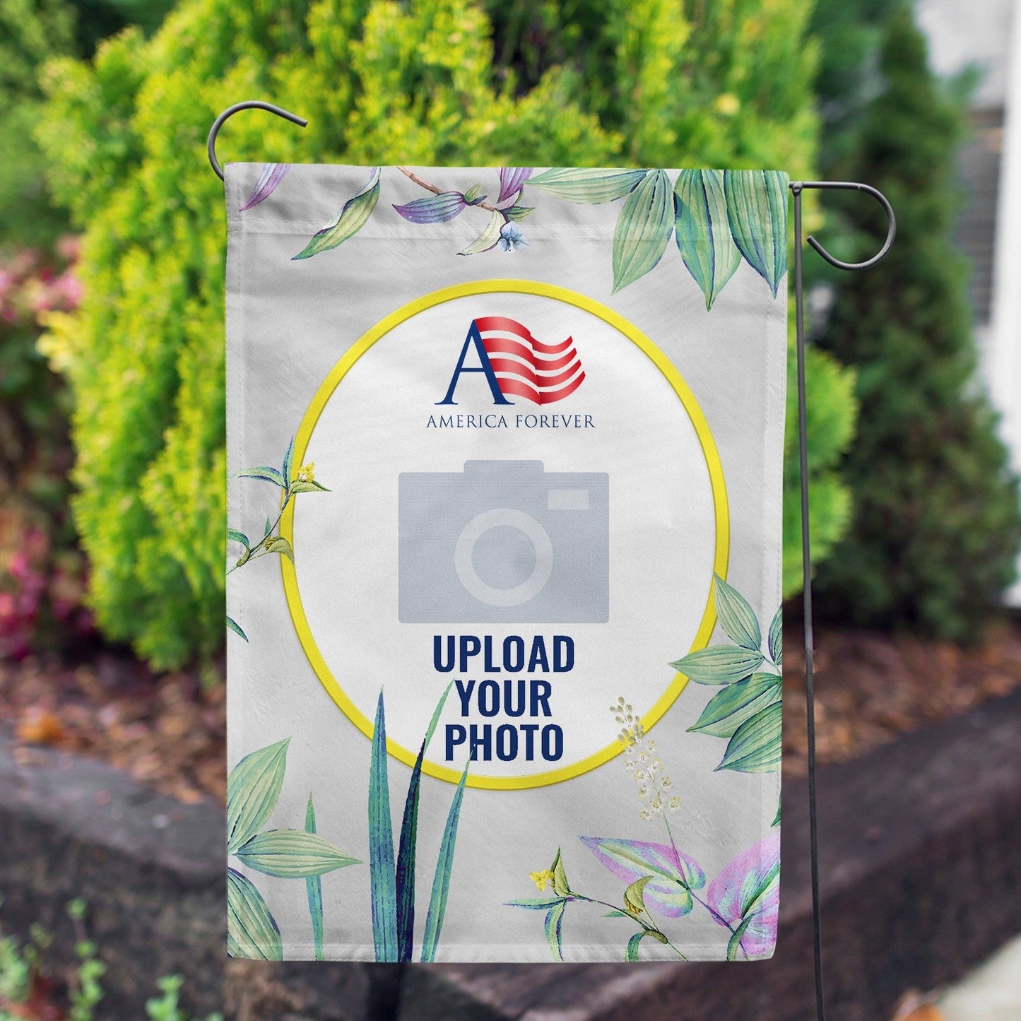 Personalized Simply Golden House Flag & Garden Flag