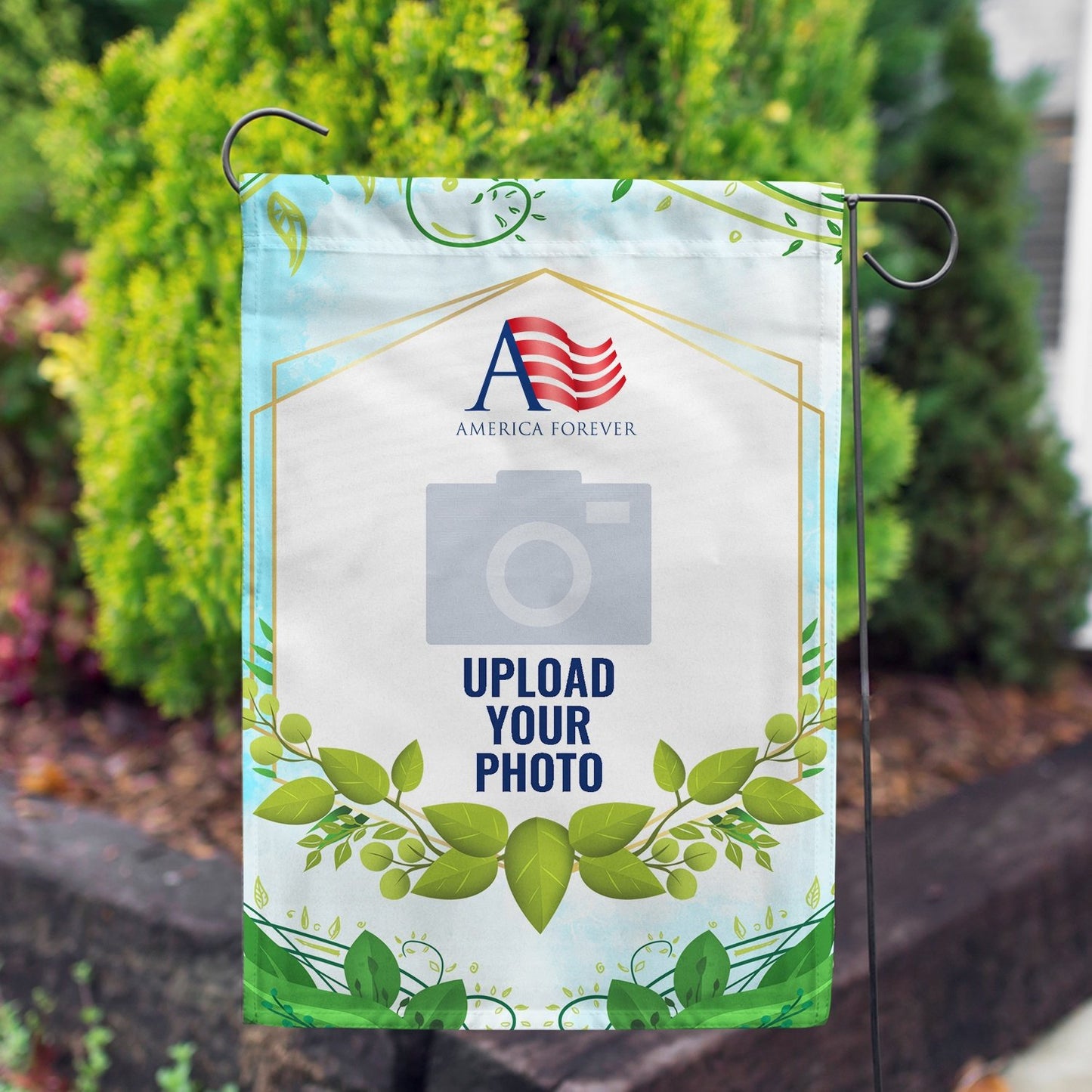 Personalized Rose Greenery House Flag & Garden Flag