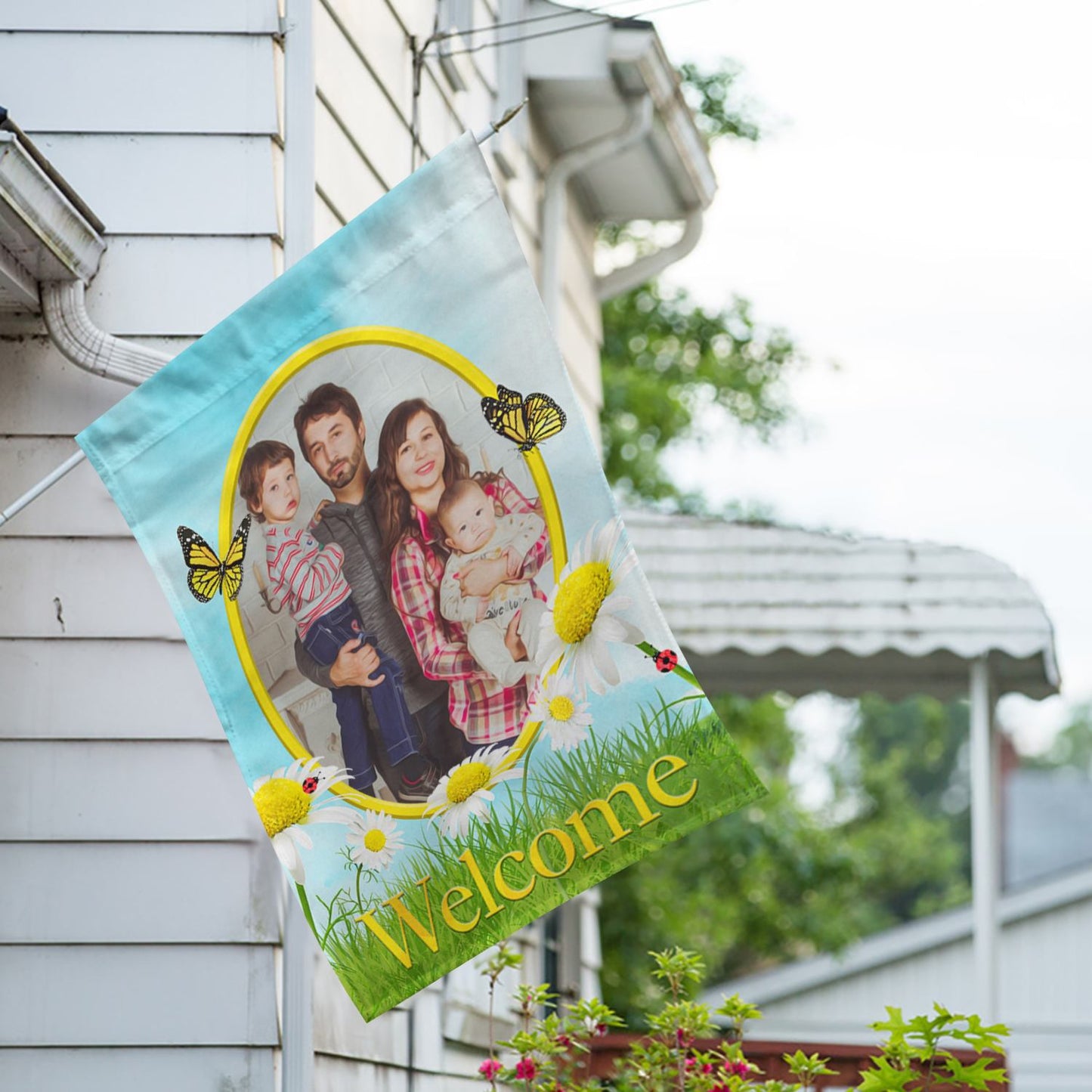 Personalized Loves Me, Loves Me Not House Flag & Garden Flag