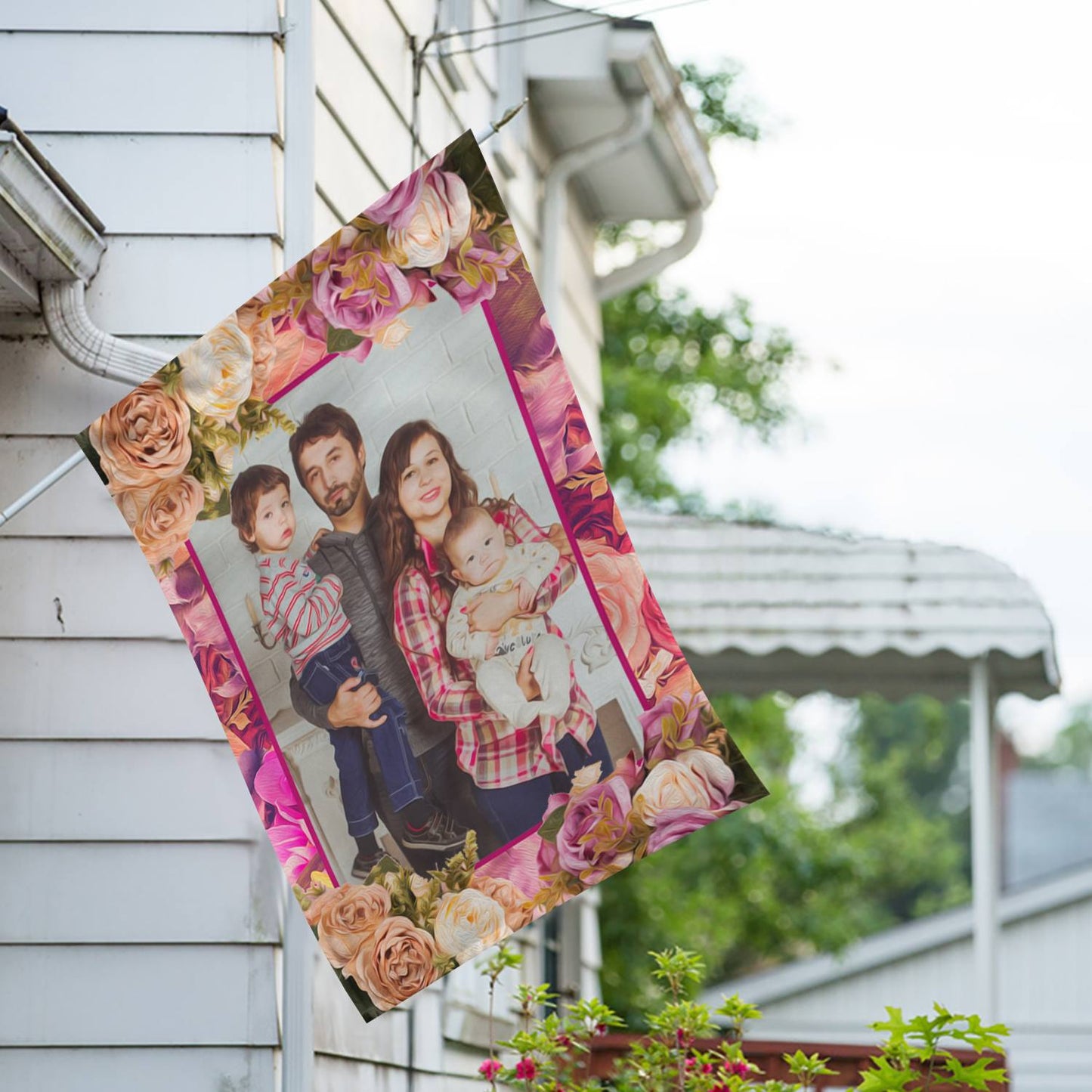 Personalized Rosie Pink House Flag & Garden Flag
