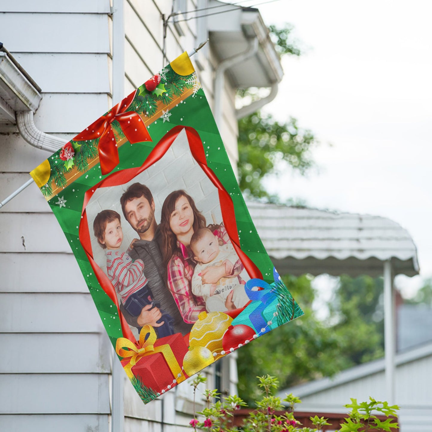 Personalized Christmas Gifts House Flag & Garden Flag