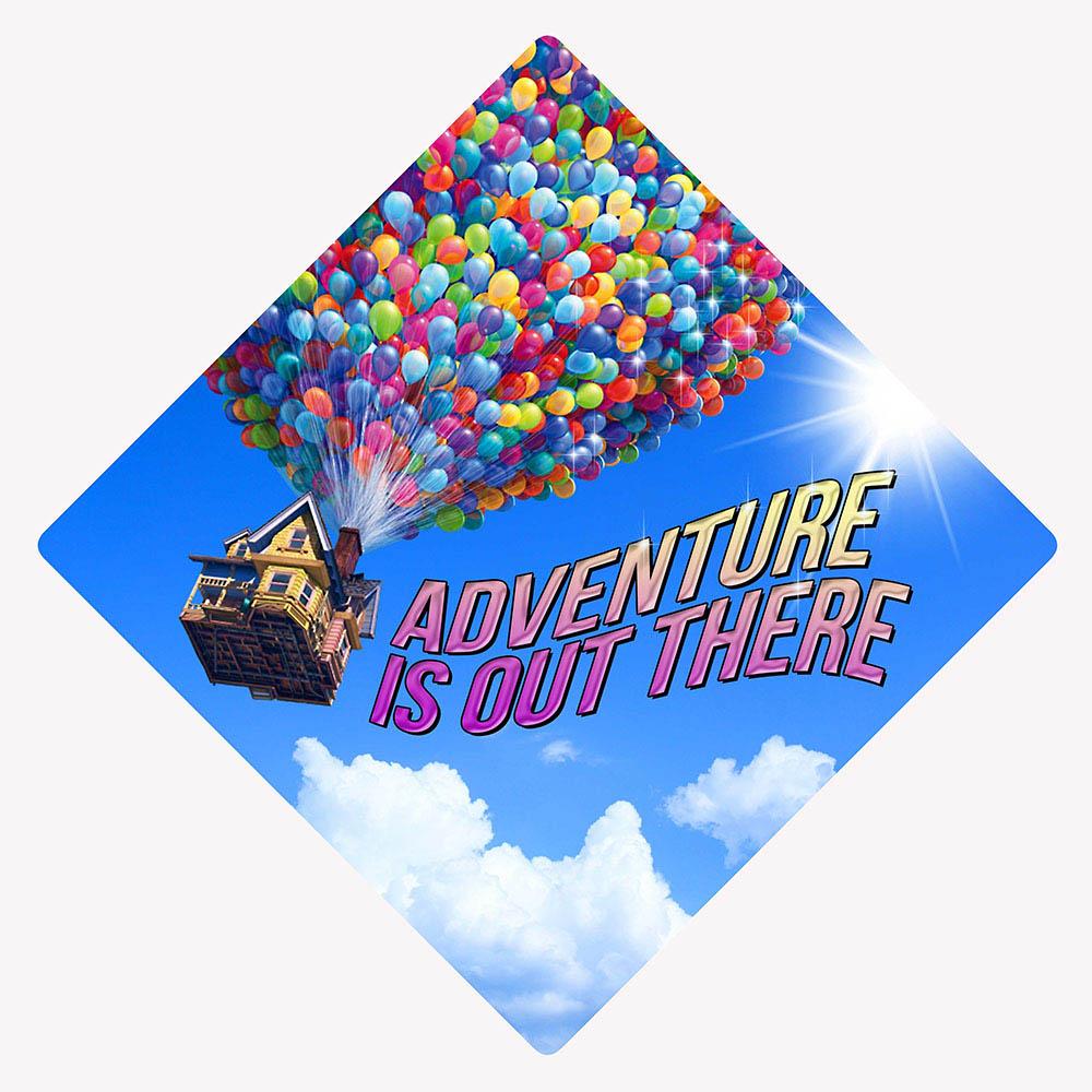 Graduation Cap Topper - Adventure Is Out There - Up - Tassel Topper