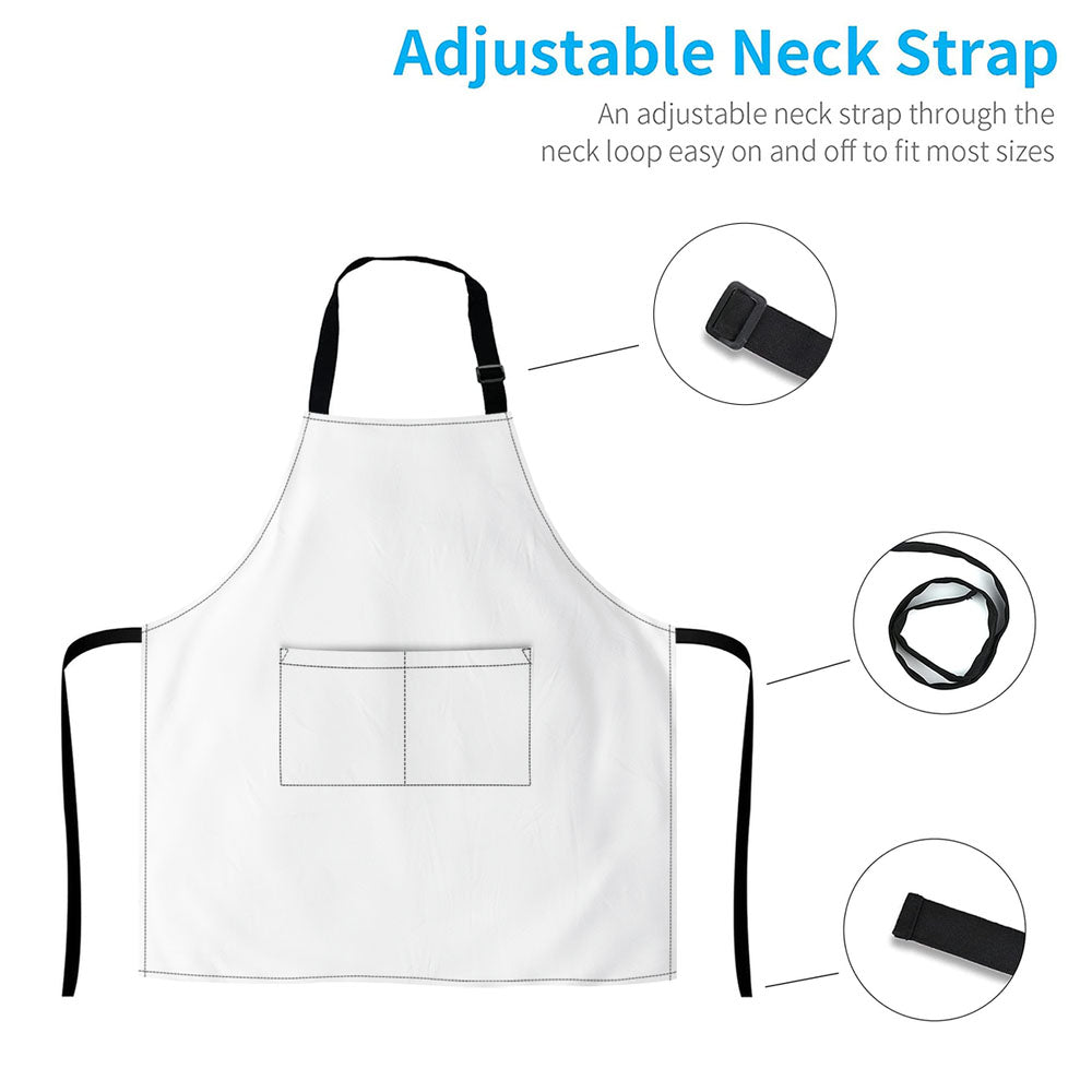 Custom Text, Black and White Buffalo Plaid Kitchen Apron